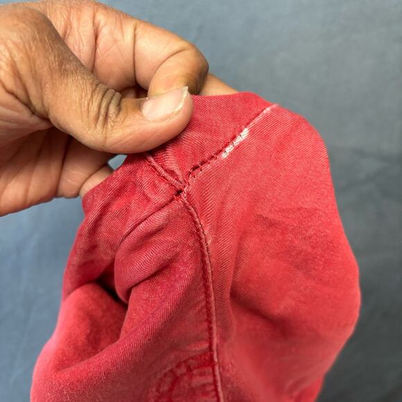 Blue Topic Denim Joggers Red Stretchy Waist Drawstring Womens Medium Streetwear - Picture 13 of 13